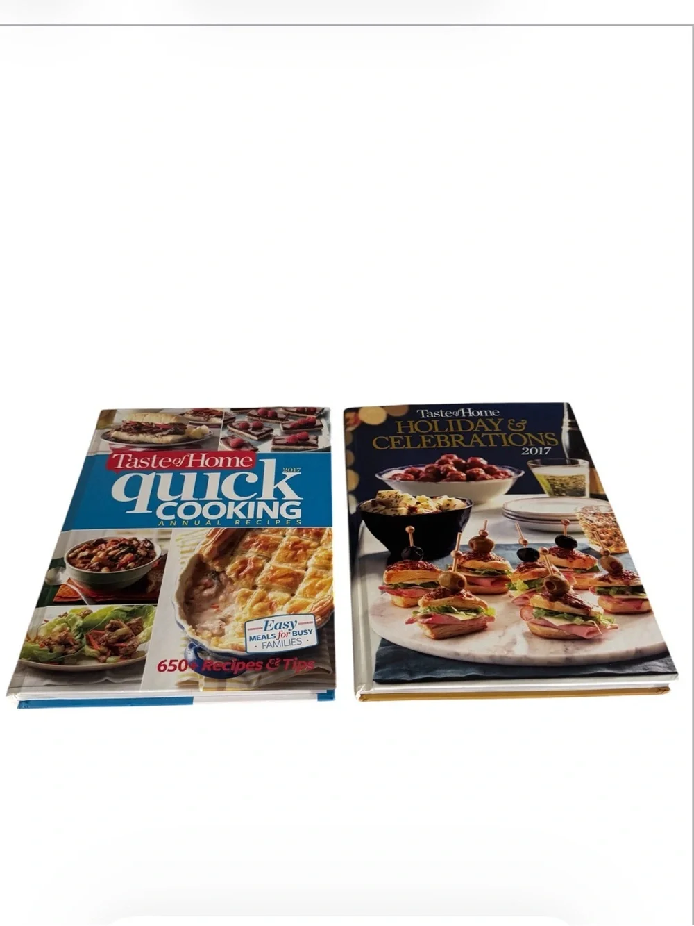 TASTE OF HOME  Quick Cooking & Holiday Celebrations Cookbooks 2017 edition